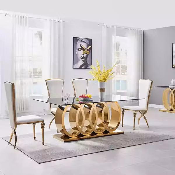 Designer Esszimmertisch Esstische Esszimmer Möbel Edelstahl Tisch Tische