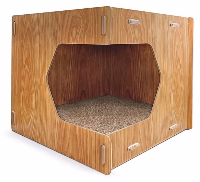 Solidchoice - Albero per gatti modello Loft, struttura in legno e cartone, dimensioni 40 x 40 x 35 cm
