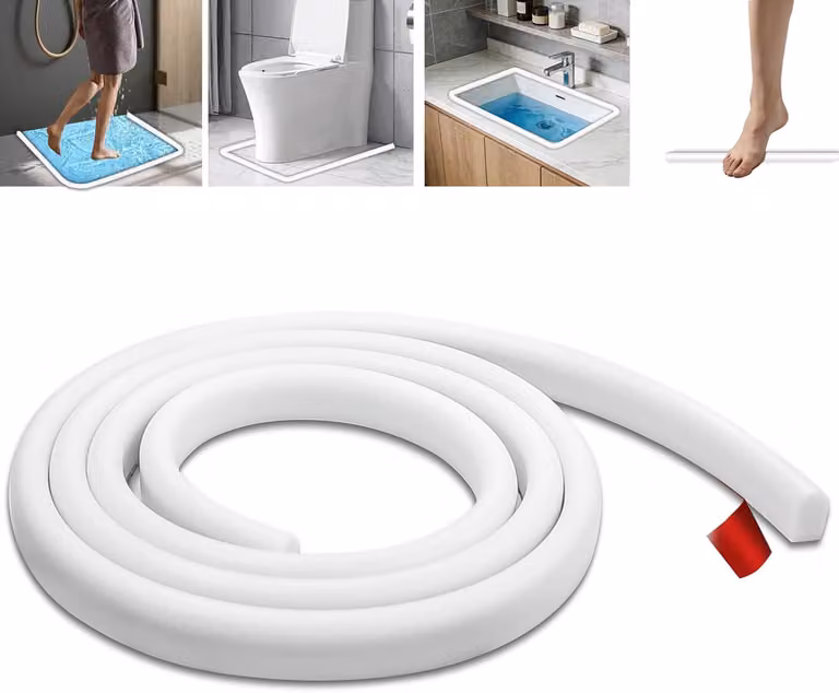 Striscia sigillante autoadesiva per doccia, 200 cm, flessibile, ideale per l'installazione nelle docce