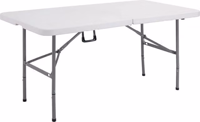 Tavolo catering rettangolare pieghevole Tosini bianco con piano in plastica lucida