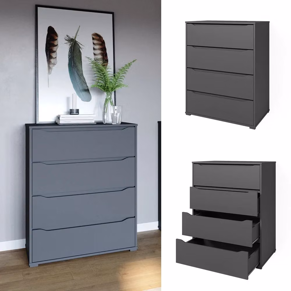 Credenza Ruben Vicco Antracite con 4 cassetti L: 101.6 cm, H: 80 cm, P: 48 cm – 2
