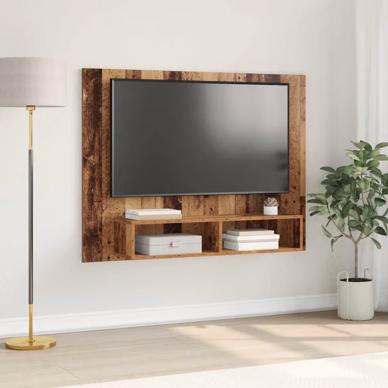 Set mobile TV vidaXL in stile rustico color marrone, L 120 x P 23,5 x H 90 cm