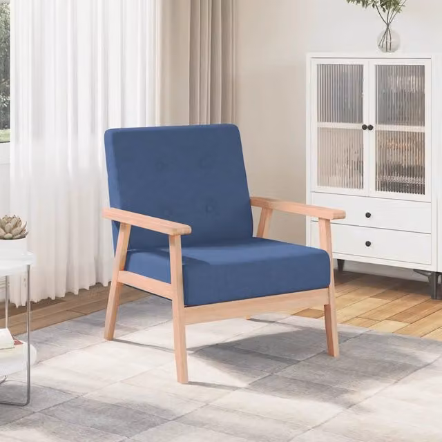 Poltrona-Divano Sedia Blu in Tessuto 300221