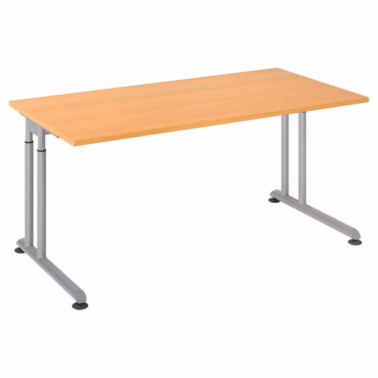 HAMMERBACHER ZS16 höhenverstellbarer Schreibtisch buche rechteckig