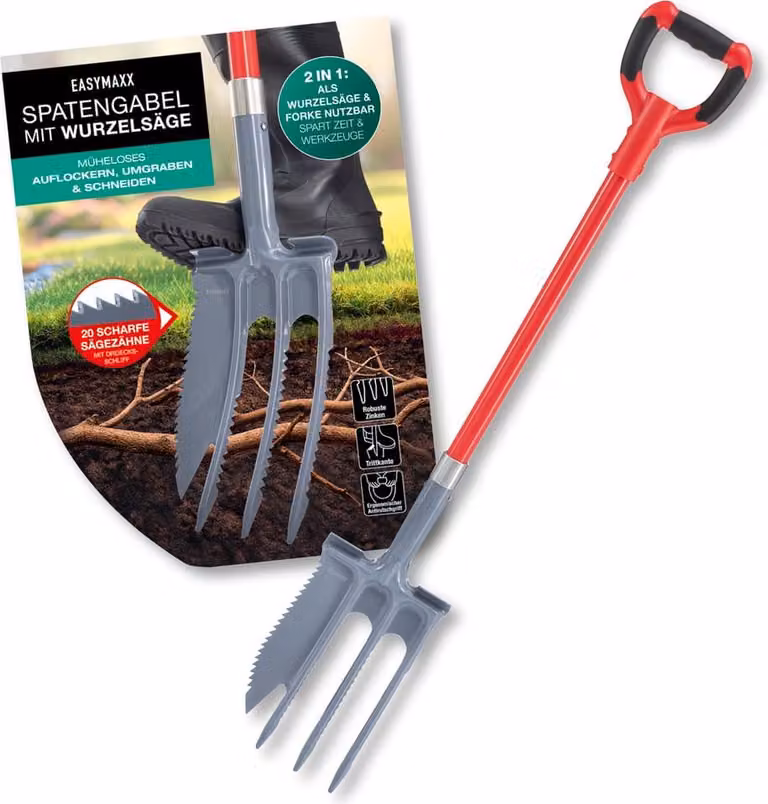EASYmaxx 2in1 Forca da giardino e sega per radici