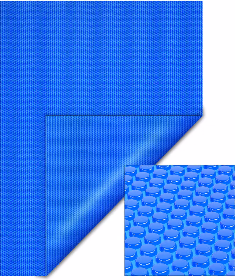 Wiltec liner solare per piscina 4 x 6 m, blu, riscaldamento della piscina in pellicola PE di 140 µ di spessore, copertura per piscina telone solare rettangolare