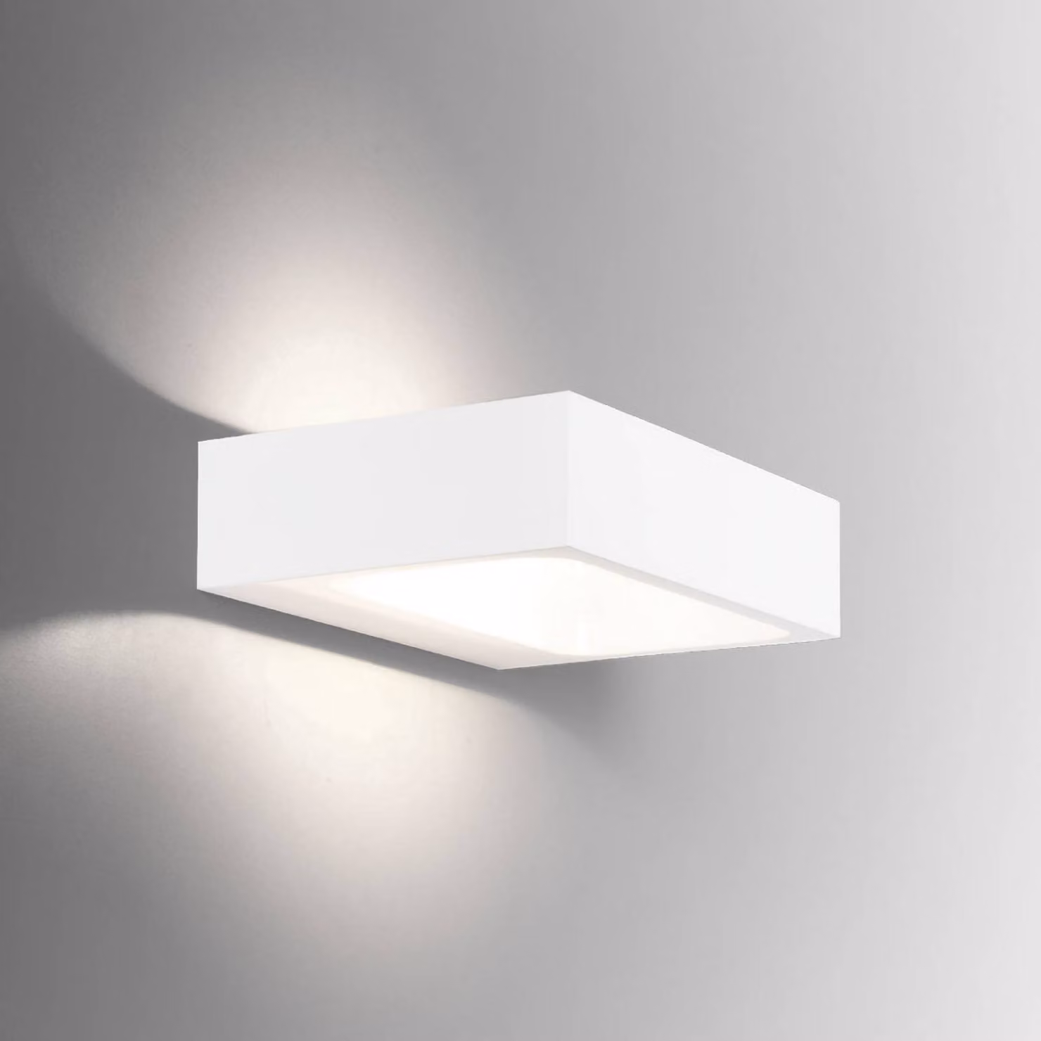 Wever & Ducré Lighting Applique da parete a LED Bento 1.3, dimmerabile, Bianco / Opale, Soggiorno / Sala da pranzo, Alluminio, Moderno, Applique a LED
