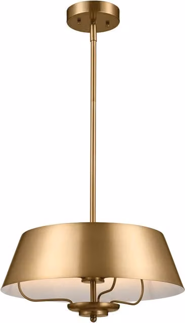 Sospensione Luella Kichler ottone Ø41cm 3xE14 regolabile