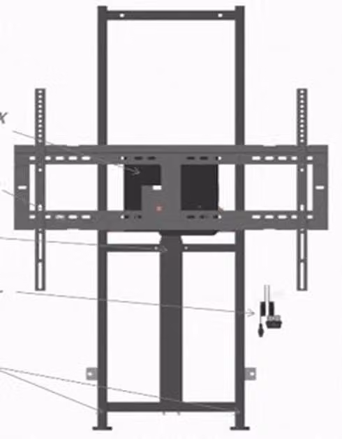Staffa da muro motorizzata Viewsonic VB-STND-104 nera, portata 75 kg, per schermi 800x600 mm