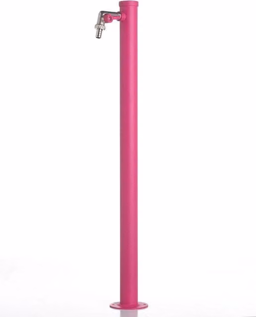 Fontana da Giardino Belfer 42/SR con Rubinetto, Colore Ciclamino, Forma Rotonda in Metallo e Acciaio