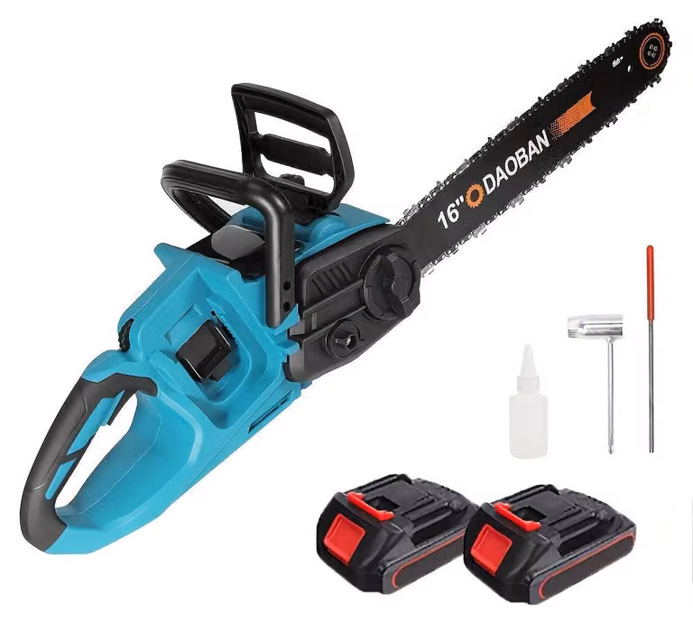 Troncatrice elettrica – Motosega da giardino a batteria, senza fili, con motore brushless da 1500W