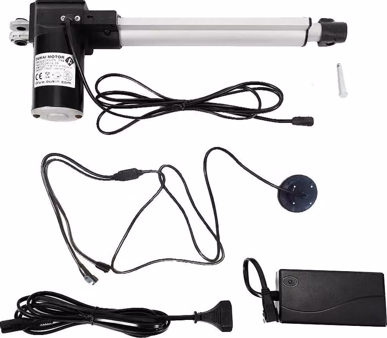 Attuatore lineare, 600 KG di carico massimo, 230 mm di altezza di sollevamento, 405 mm di dimensioni non estese, 635 mm di dimensioni estese, classe di protezione IP44