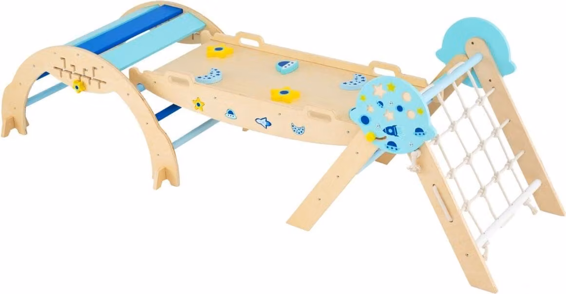 Set di arrampicata Montessori 3 in 1 con rampa e arco