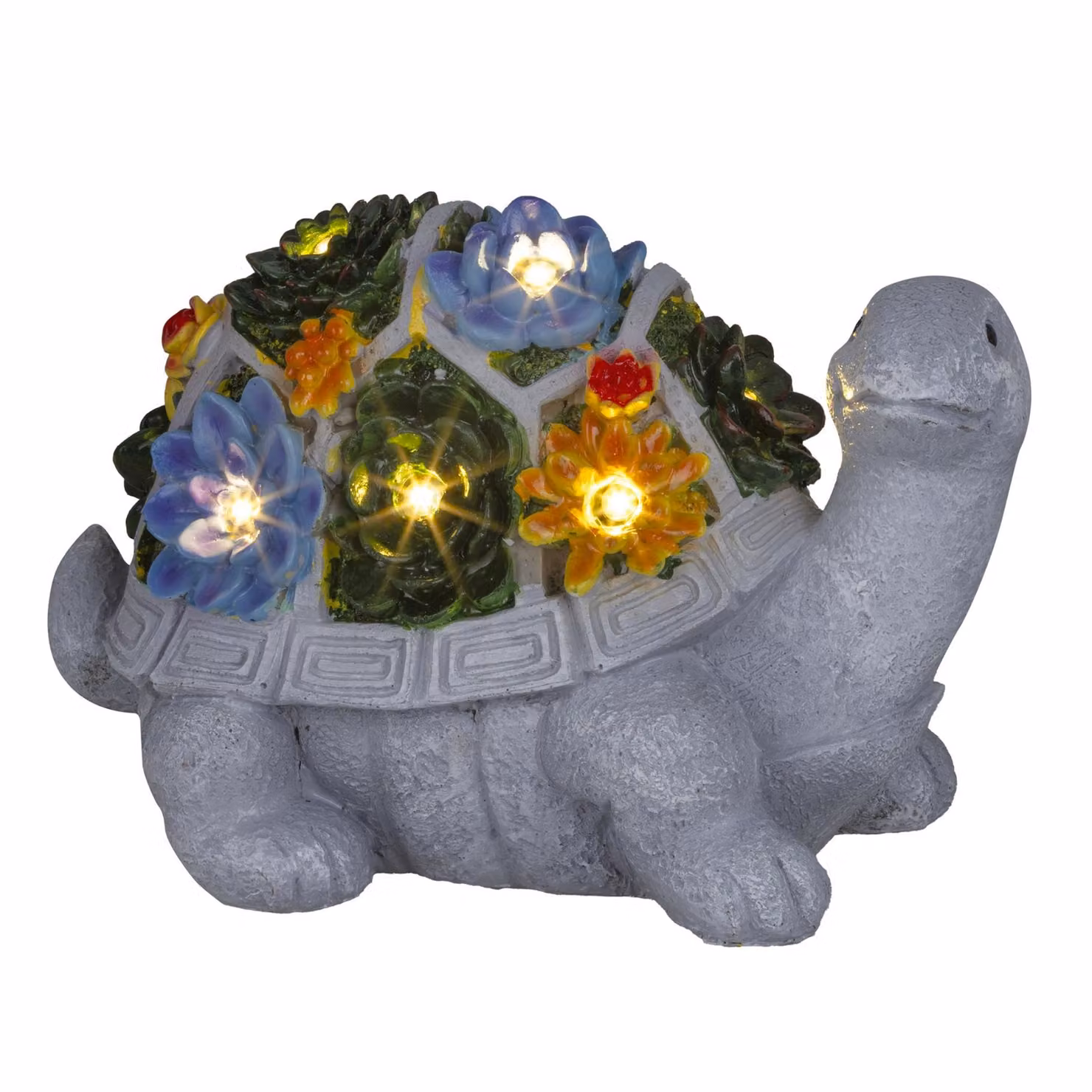 Statua di tartaruga illuminata a energia solare 26 x 14,8 x 17 cm