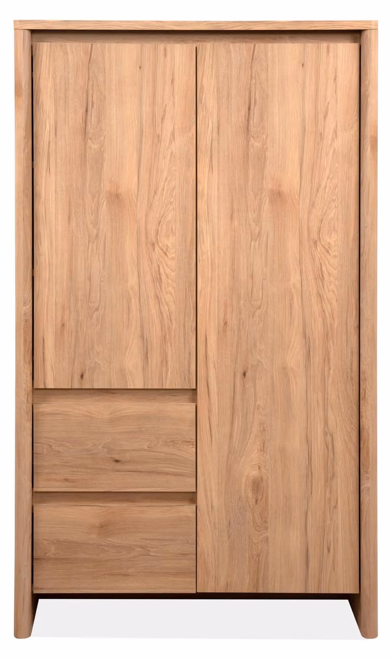 Calicosy - Credenza 2 porte 2 cassetti effetto legno L 86 cm - SOREN