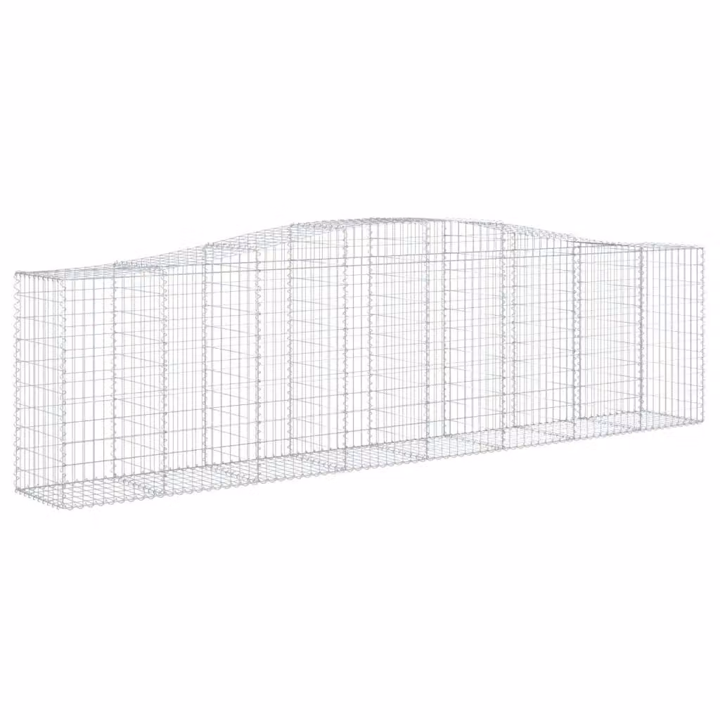 Cesto Gabbione ad Arco vidaxl in Acciaio Zincato Argento L: 400 cm, P: 50 cm, H: 100/120 cm – 2