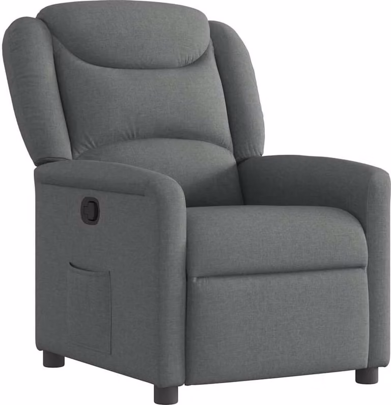 Poltrona Reclinabile in Tessuto Grigio Scuro