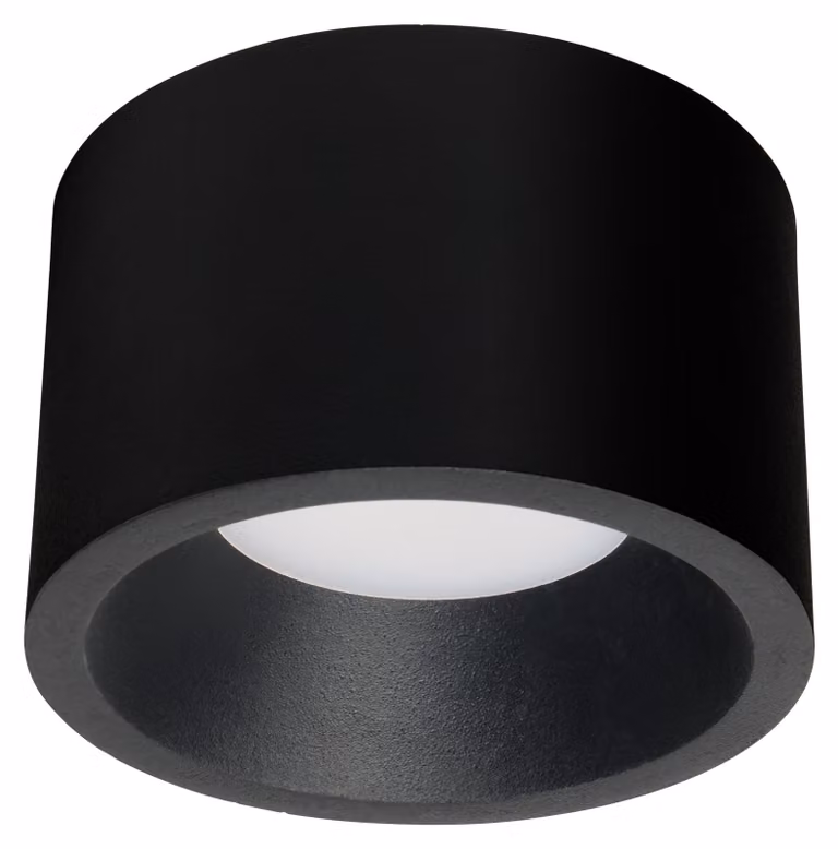 Forlight - Plafoniera LED Jet Surface, diametro 118mm, 10,9W, 2700K - 3200K - 4000K, 1574lm, IP23, 120°, CRI > 80, nero, a basso consumo energetico, facile da installare, design moderno