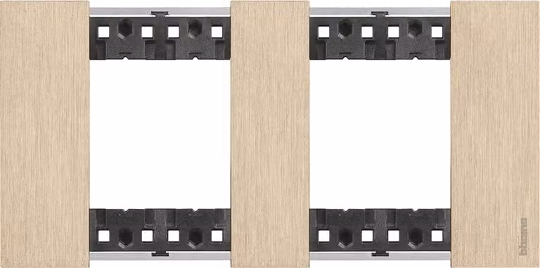 Blende 2 x 2 Metallmodul BTicino Living Now KA4802M2N_ Gold