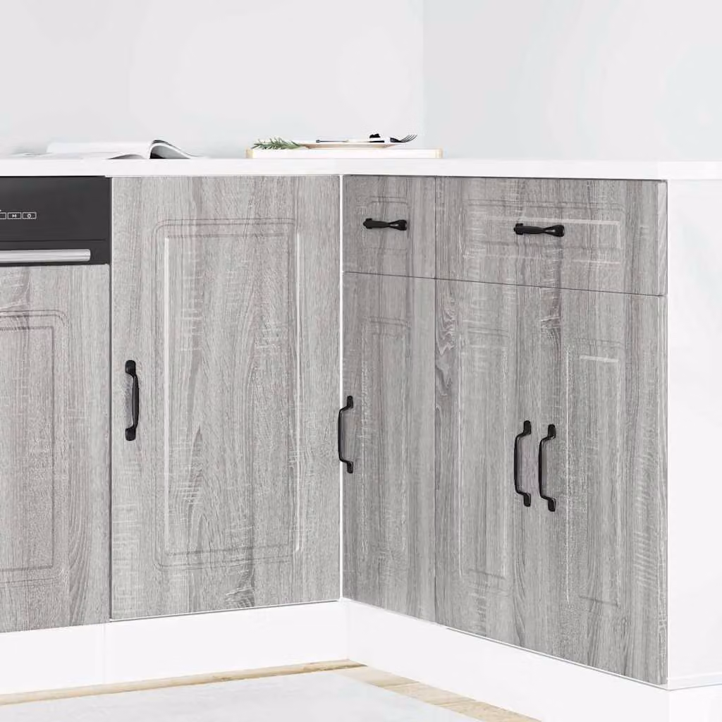 Base da cucina moderna vidaXL Kalmar in legno multistrato e MDF, Grigio Sonoma, L/P/H: 46 x 81,5 x 86 cm