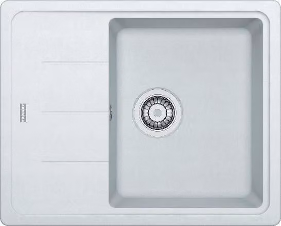 Franke Basis - Lavello in Fragranite BFG 611-62, 620x500 mm, luce bianca 114.0285.103
