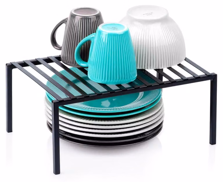 Mensola da cucina, metallo nero 33x21x14 cm