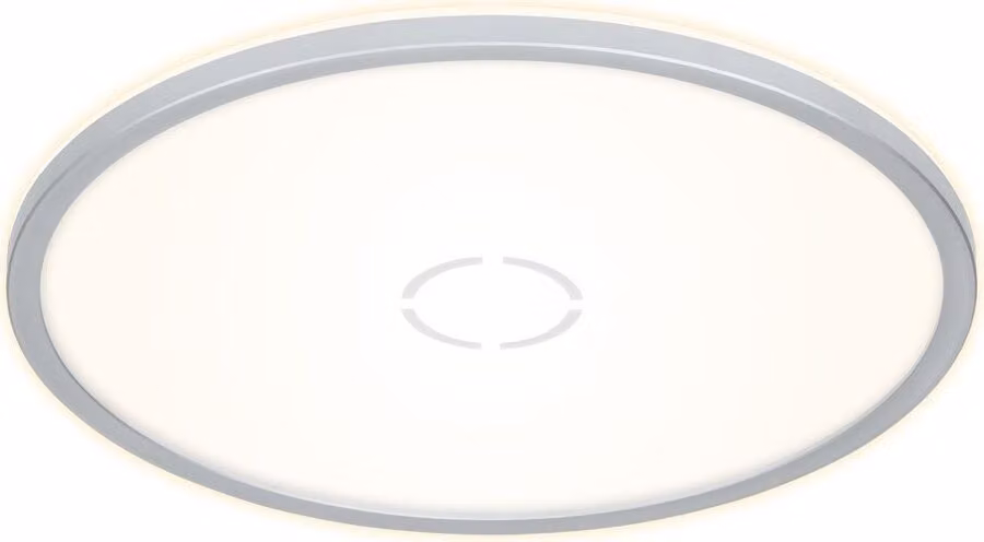 BRILONER FREE Plafoniera LED, design piatto, effetto retroilluminato, luce bianca neutra, colore argento, 42 x 2,9 cm
