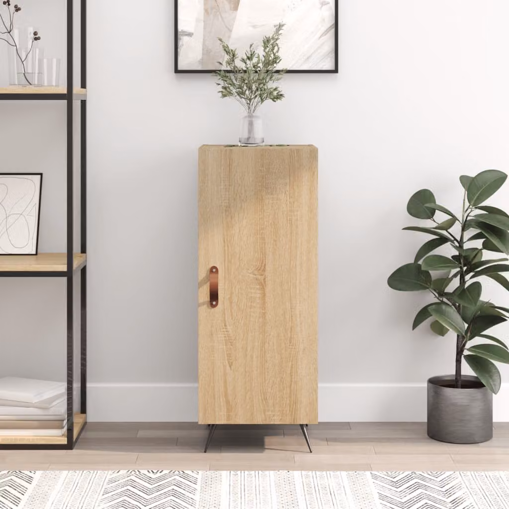 Credenza moderna vidaXL in legno Rovere, L/P/H: 34,5 x 34 x 90 cm