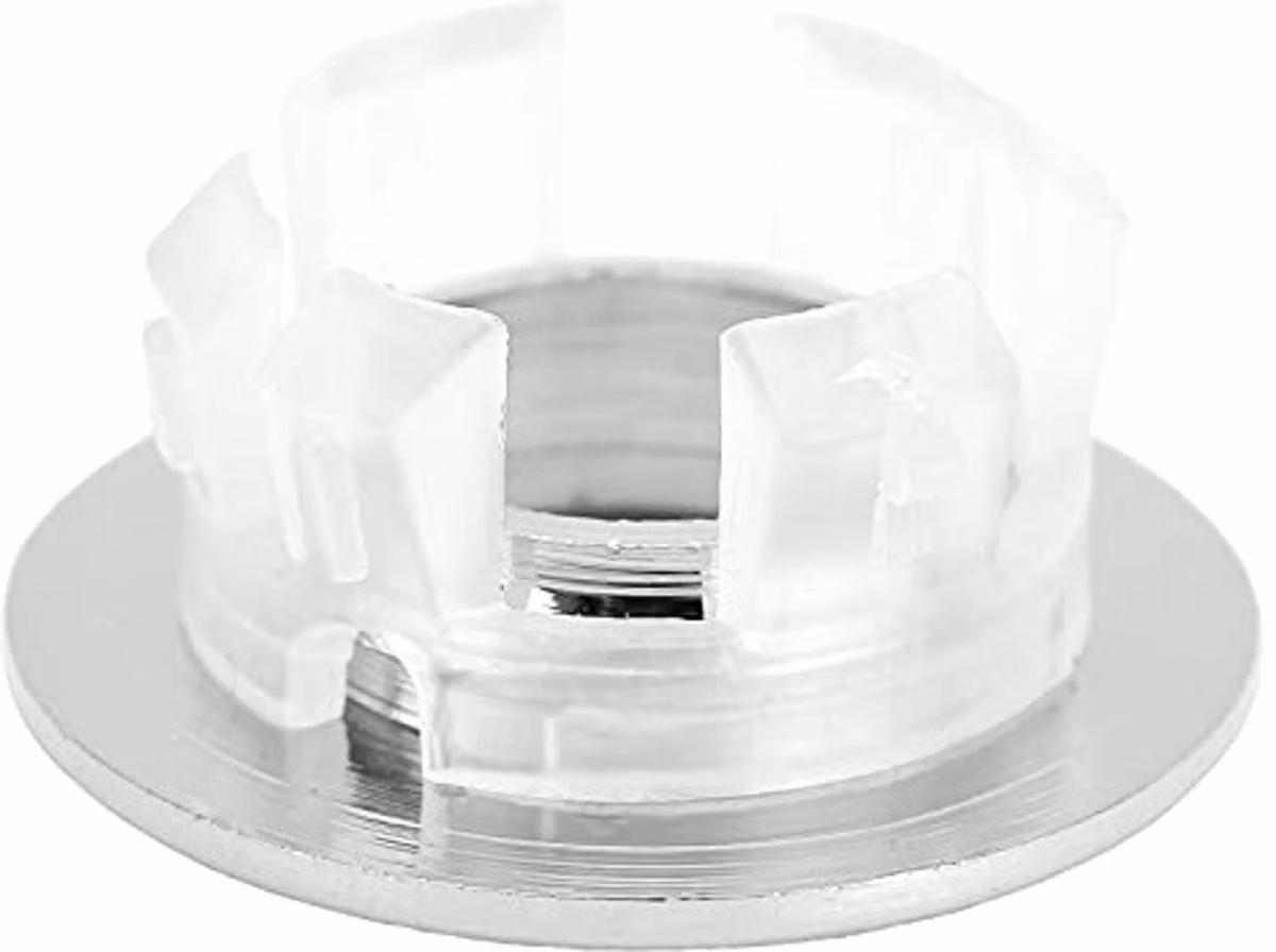 Copertura di troppo pieno di scarsa qualità, anello di finitura, Vetroceramica per bagno, copri lavabo, inserto in ottone per il foro, tappi in rame rotondi