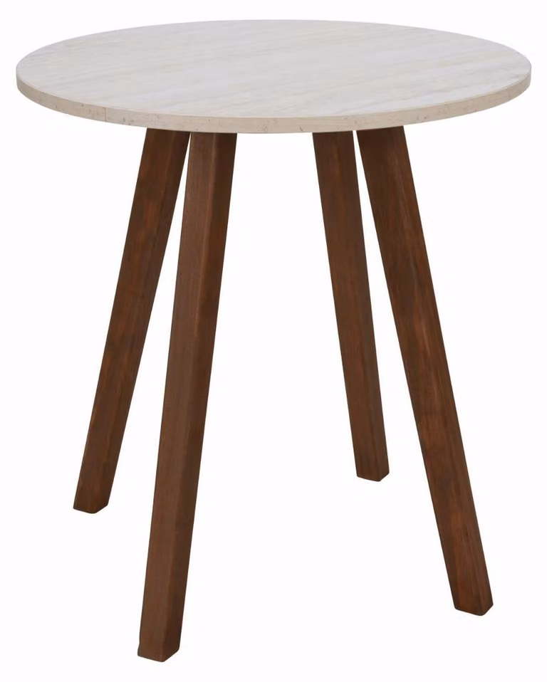 HOWHOMELY | Tavolino da salotto - Tavolino da divano - 35 x 38 cm - beige - Tavolino da caffè - in legno - Soggiorno