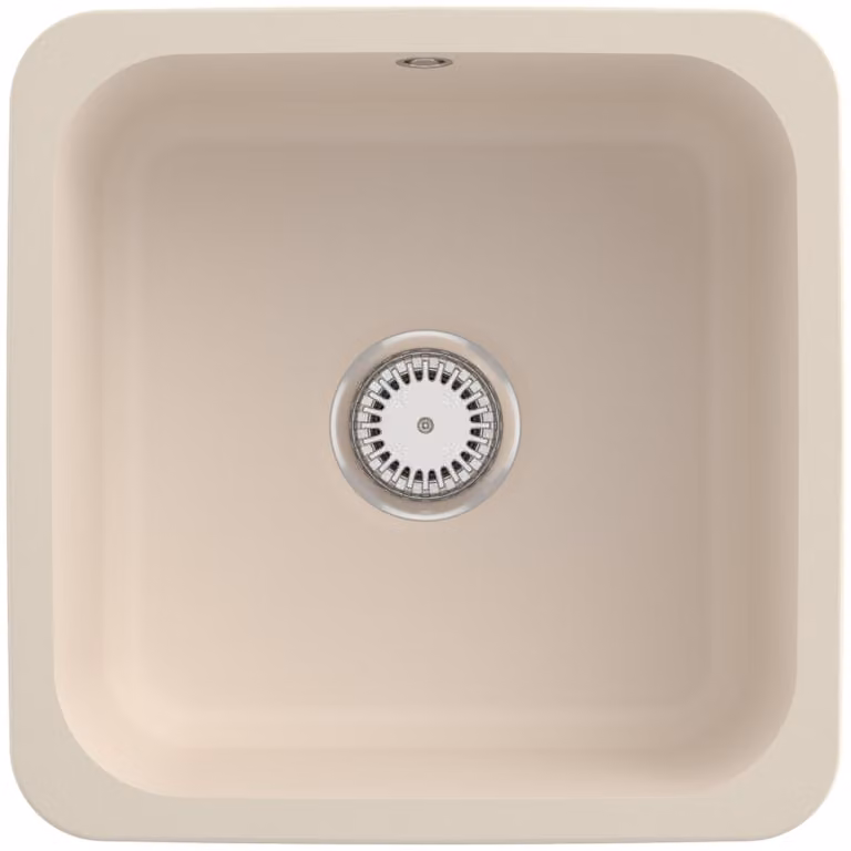 Lavello Villeroy&Boch, lavello da cucina Cisterna 50 Ivory 450x450mm, larghezza base 50cm