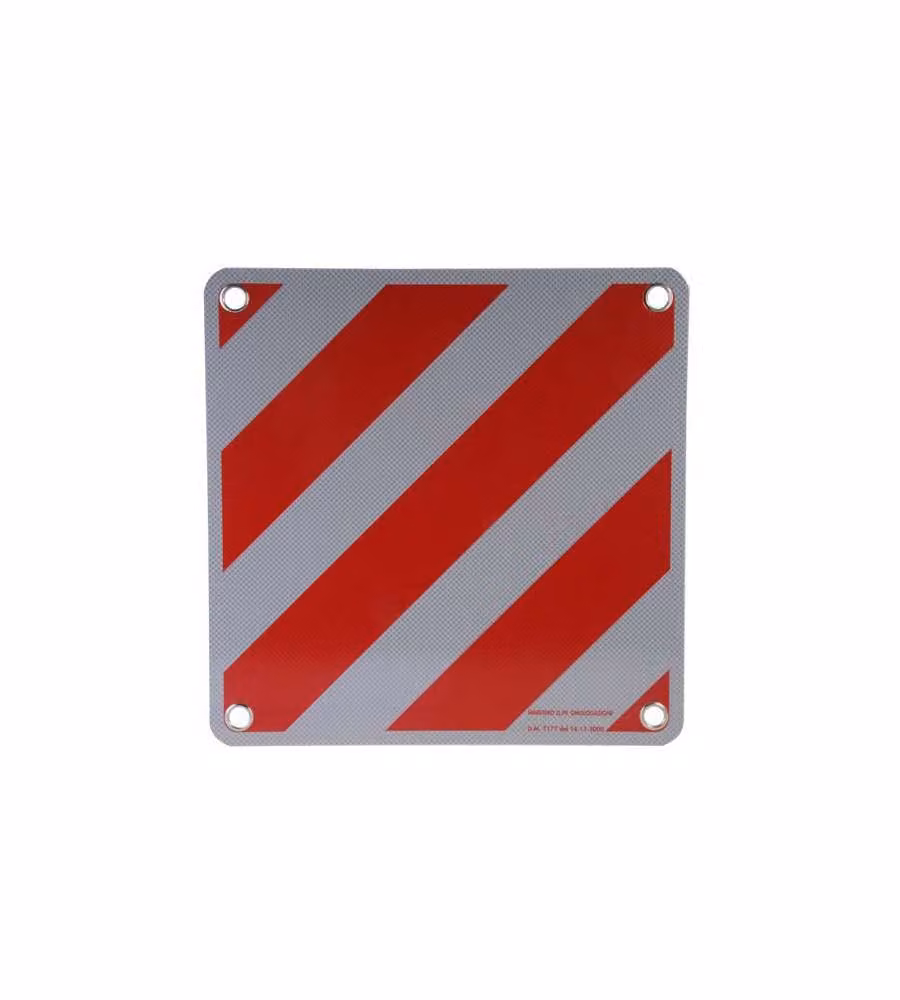 Cartello Carichi Sporgenti Machieraldo in Alluminio Rosso L 50 cm x H 50 cm – 1