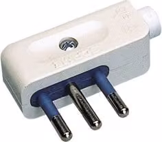 Spina elettrica Scame 2P+T 10A standard italiano per cavo laterale bianca PP0410R