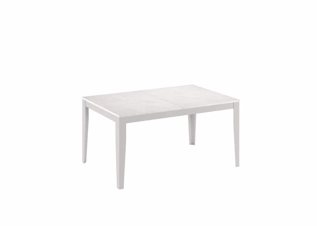 Tavolo Allungabile Big IPERBRIKO con Piano in Melaminico Cemento Bianco e Struttura in Metallo Bianco – 2
