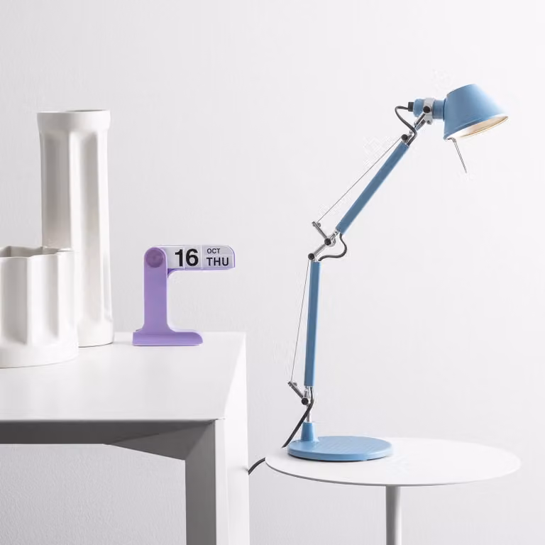 Artemide Lampada da scrivania Tolomeo Micro, Blu, Studio / Ufficio, Alluminio, Design, Lampada da tavolo