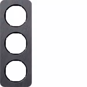 Telaio Berker a 3 prese R.1 nero ardesia 10132384