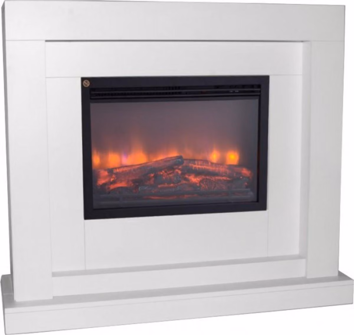 Casa Padrino caminetto elettrico bianco stile antico barocco art nouveau L 110 x H 95 x P 34 cm ModG2 - caminetto elettrico - caminetto da salotto
