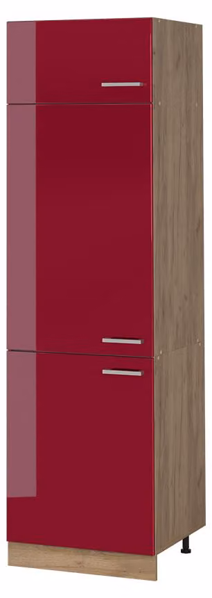 Mobile cucina dispensa Vicco R-Line Rosso lucido/Rovere dorato 60 cm, Model 63206
