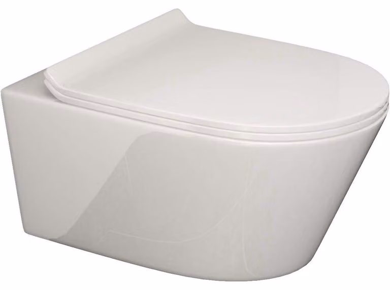ssww - wc sospeso di design senza brida, comprende sedile wc rim