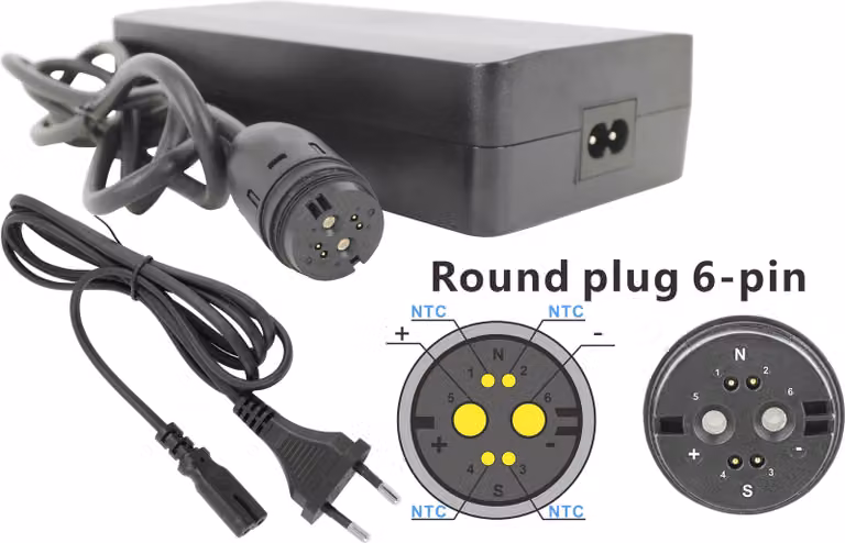 Caricabatteria PowerSmart 42V 4A con connettore Rosenberger per 31649-01 / Integrale / CAN / 16,75Ah