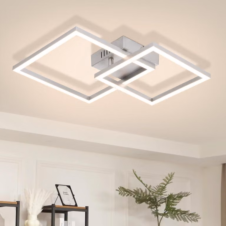 ZMH Lampada da soffitto LED Lampada da soffitto per cucina 20W Argento Lampada da camera da letto 4000K Bianco neutro Lampada da cucina Design orientabile per camera da letto, ufficio, soggiorno
