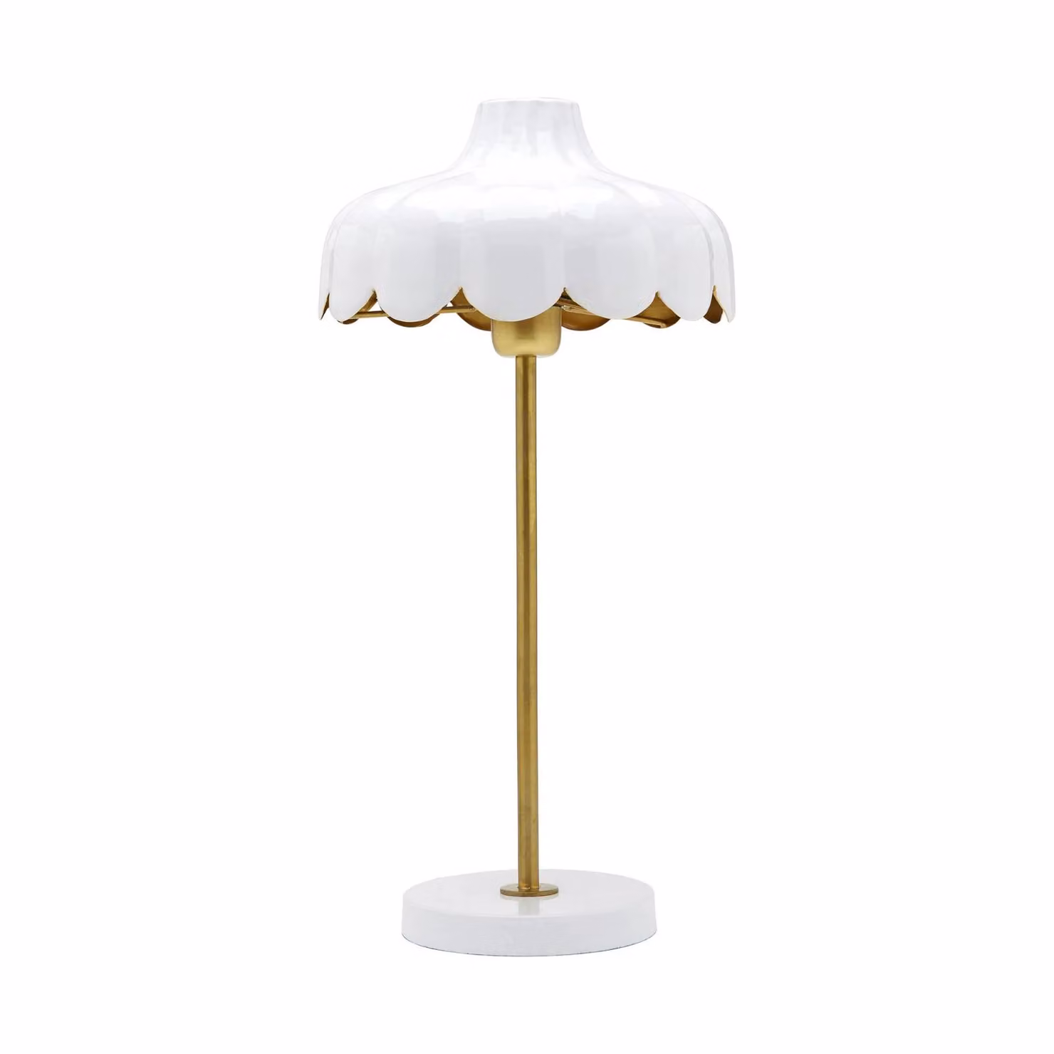 PR Home Lampada da tavolo Wells, Bianco / Opale, Soggiorno / Sala da pranzo, Metallo, Lampada da tavolo