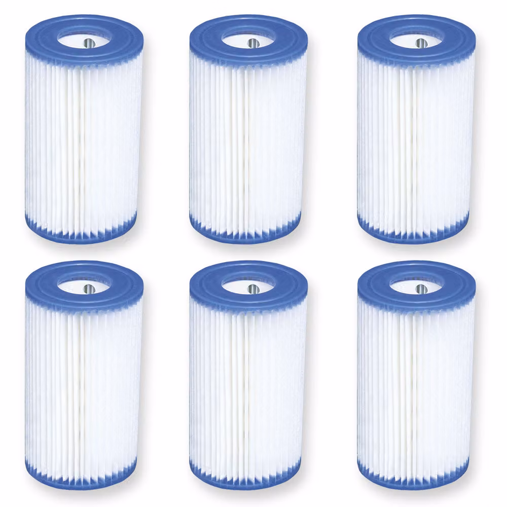 Cartuccia filtro Intex tipo A per piscina, filtro di ricambio per pompa 6 pezzi