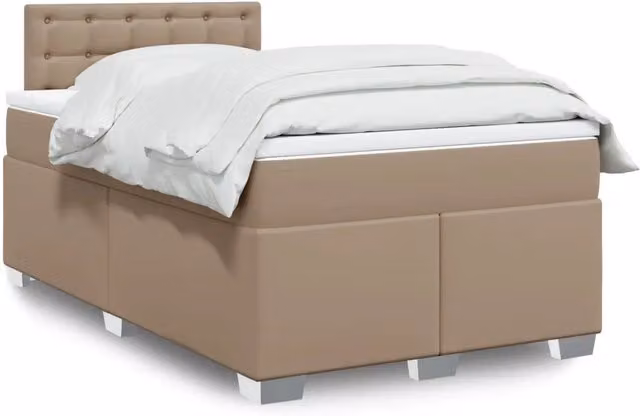 Giroletto a Molle con Materasso Cappuccino 120x190cm Similpelle 3286115