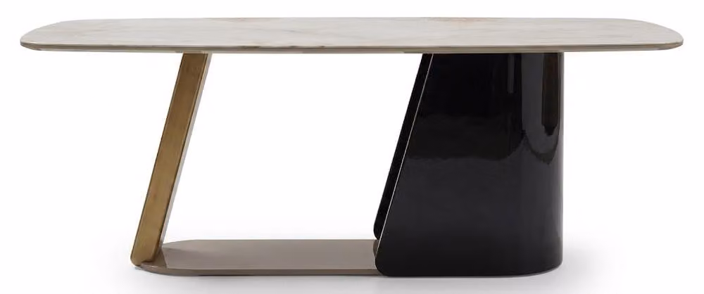 Tavolo da pranzo moderno, realizzato con materiali di alta qualità e caratterizzato da un design elegante