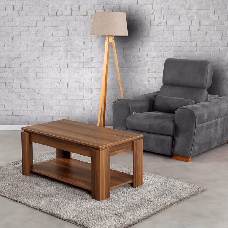 Skye Decor, Shelf - Walnut, tavolino, noce, 100% pannelli di particelle rivestiti in melamina, 104 x 56 x 47 cm