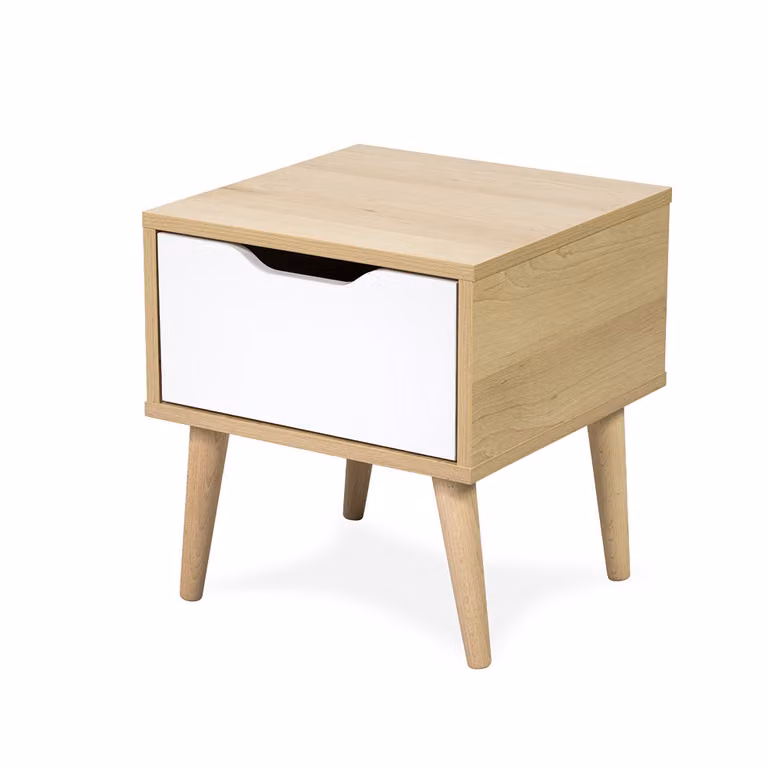 Comodino BRELA – faggio / bianco