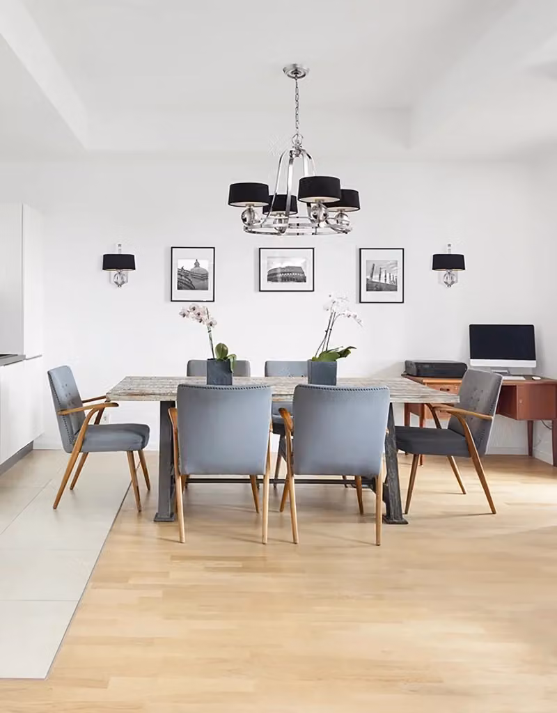 Lampadario a soffitto moderno Quoizel Uptown Gotham in metallo e vetro argento e nero con 4 luci G9 LED – 2
