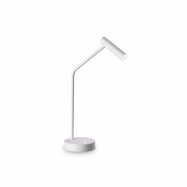 Ideal Lux Easy Lampada da tavolo regolabile in metallo con LED luce calda disponibile in bianco, nero o oro/ottone