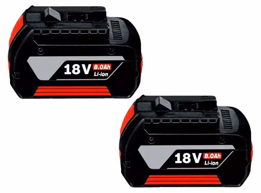 Batterie ricaricabili, 18V, capacità 8,0Ah, 2 batterie da 8,0Ah, 18V